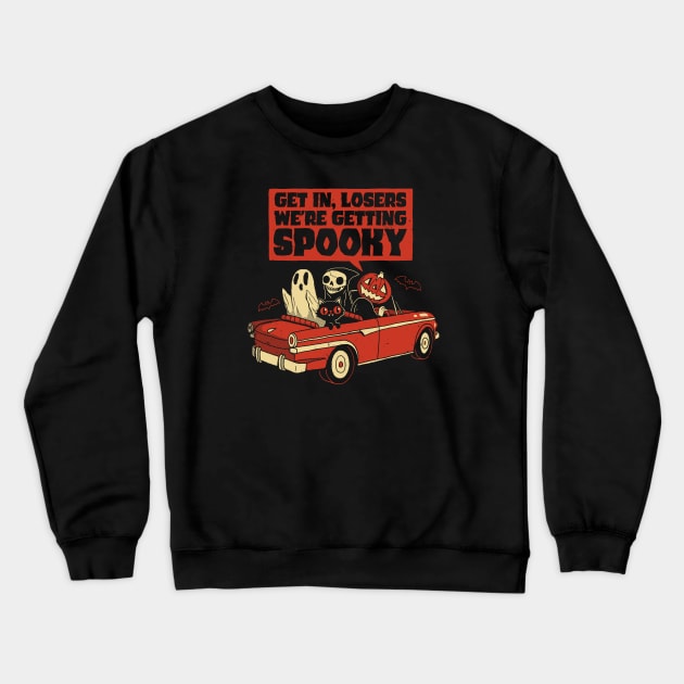 Getting Spooky with Cats - Halloween Crewneck Sweatshirt by DinoMike